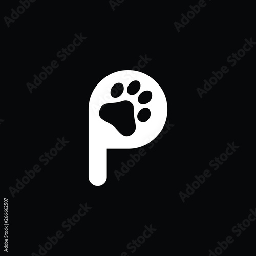 P letter Paw modern logo vector vector