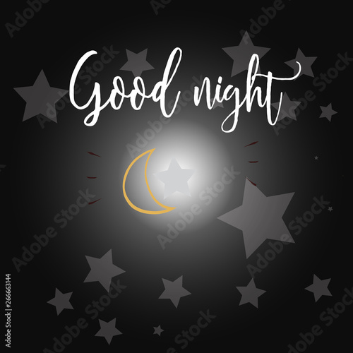 good night logo design vector