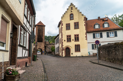 Historyczna zabudowa starego miasta w Bawarii. Niemieckie miasto, Gelnhausen.  Starowka,. photo
