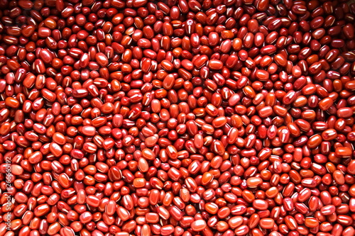 A lot of red beans (adsuki beans). red brown color. 