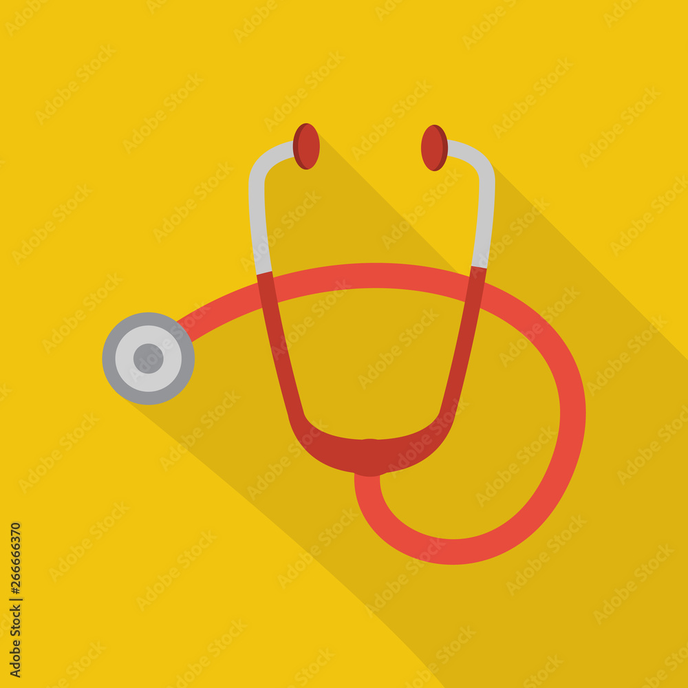 stethoscope icon in flat style with long shadow, isolated vector illustration on yellow transparent background stethoscope icon in flat style with long shadow, isolated vector illustration on yellow transparent background