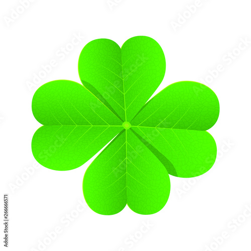 Four leaf clover for luck vector desgin illustration isolated on white background
