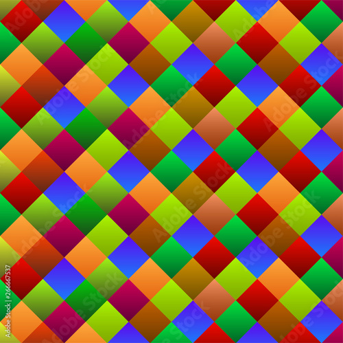 Abstract background with colorful squares, geometric design © vladystock
