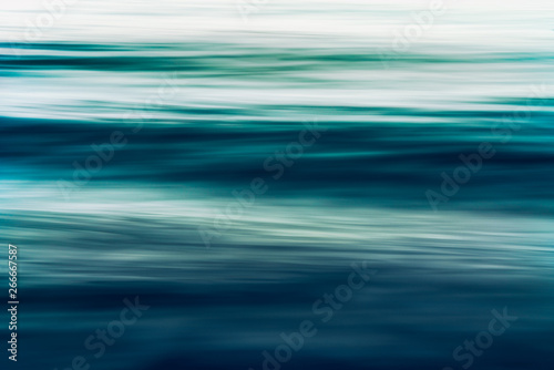 Abstract Background Seascape  Motion Blur  Long Exposure. Blue  Turquoise Colors