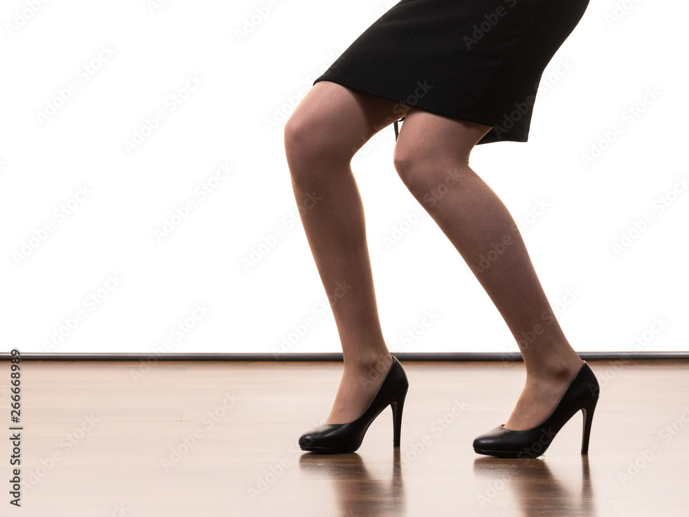 Unrecognizable woman wearing high heels Unrecognizable woman wearing high heels