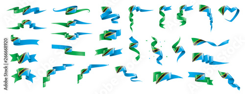 Tanzania flag, vector illustration on a white background photo