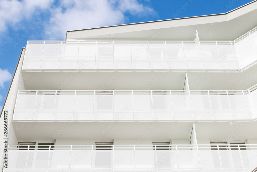 Fototapeta premium White apartment building