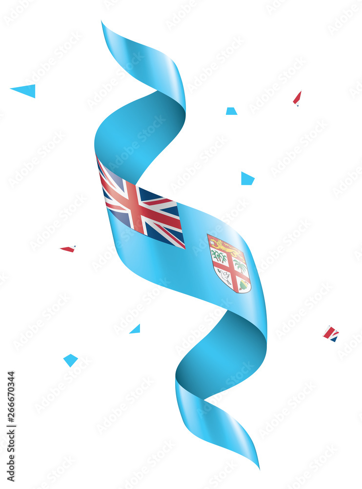 Fototapeta premium Fiji flag, vector illustration on a white background