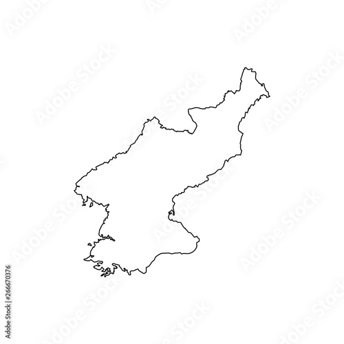 Map Of North Korea. Vector illustration
