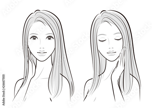 美しい女性のイラスト