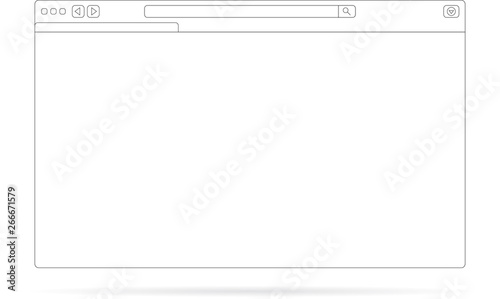 Browserfenster Kontur outline