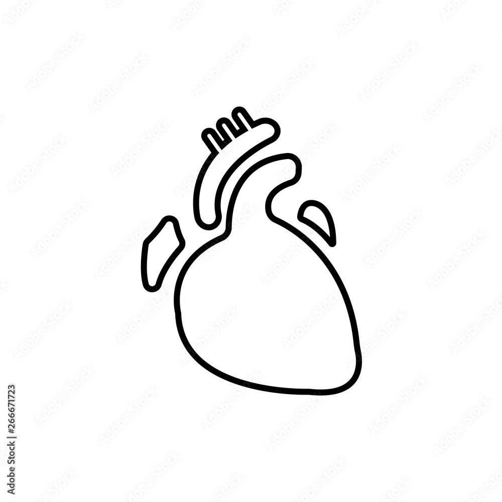 real heart icon. vector illustration real heart icon. vector illustration