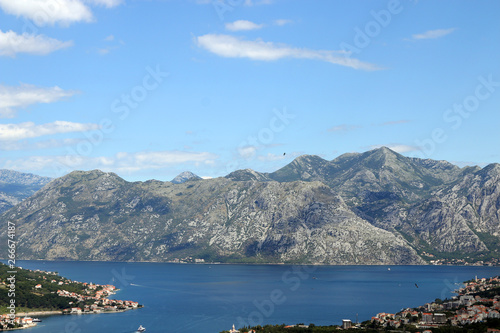 Bay of Kotor in summer Montenegro landscape