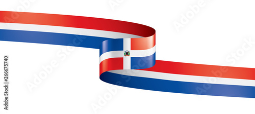 Dominicana flag, vector illustration on a white background
