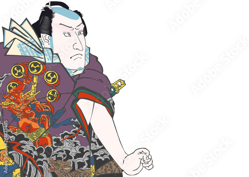 浮世絵　栄優見立十人男　金神蝶五郎