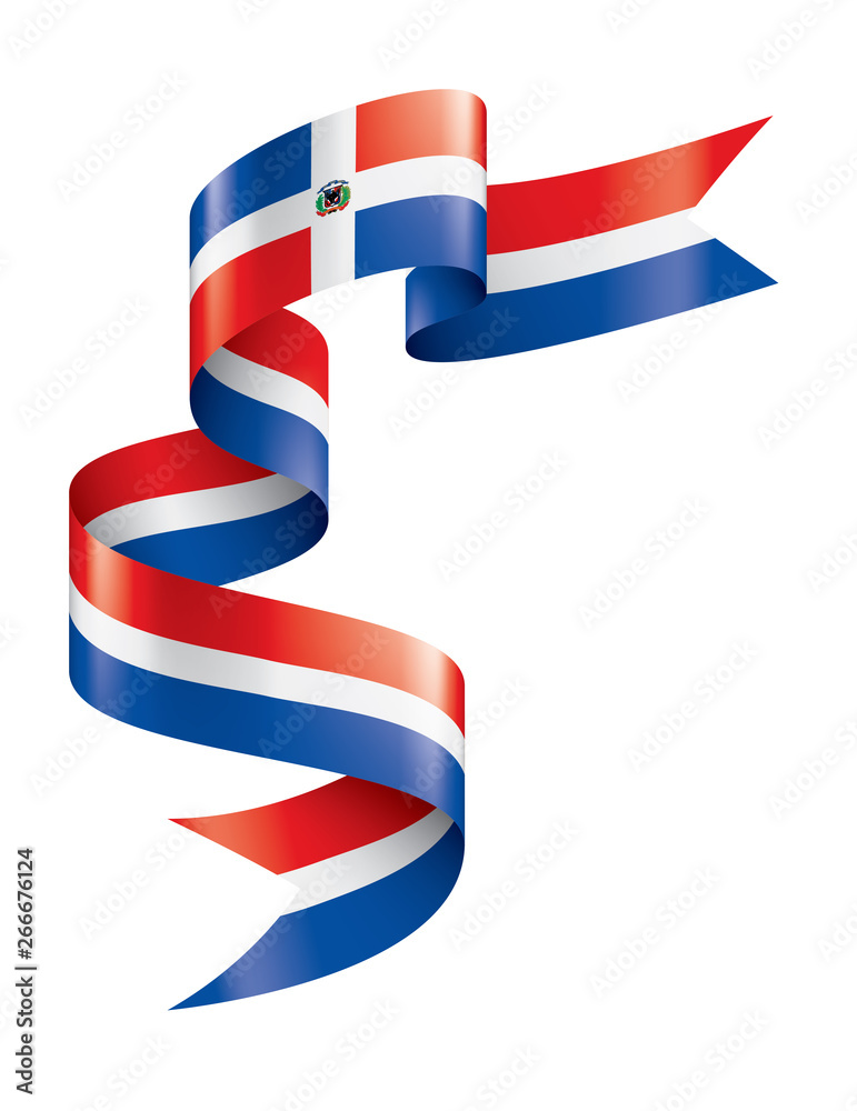 Dominicana flag, vector illustration on a white background Dominicana flag, vector illustration on a white background