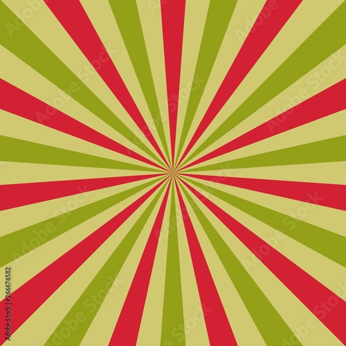 Sunlight summer background. Red and green color burst background. Fantasy Vector illustration.