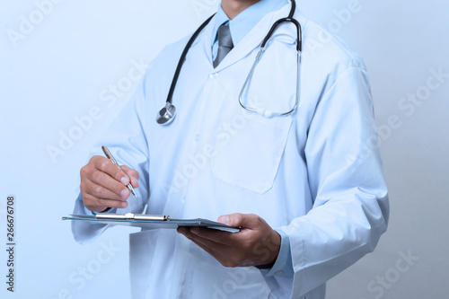 Doctor holding a clipboard