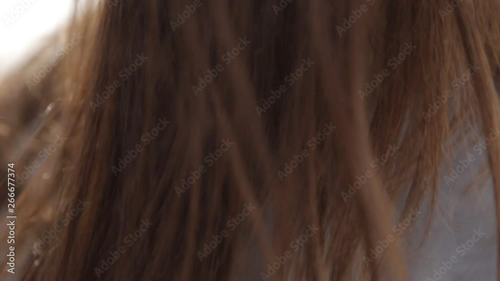 Macro photography of hair and walks in the Park. Hair flying in the wind and the sun. Macro photography of hair and walks in the Park. Hair flying in the wind and the sun.