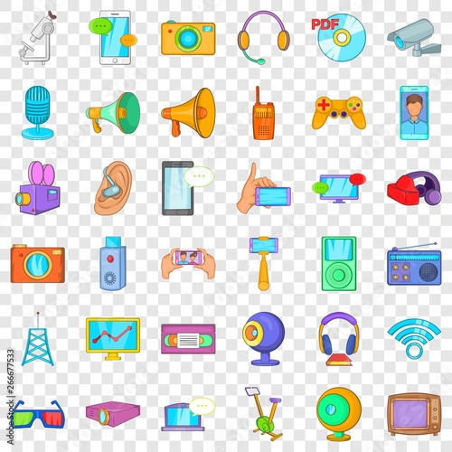 Good gadget icons set. Cartoon style of 36 good gadget vector icons for web for any design