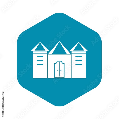 Wall and gate of the old fortress icon. Simple illustration of wall and gate of the old fortress vector icon for web
