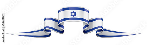 Israel flag, vector illustration on a white background