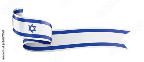 Israel flag, vector illustration on a white background