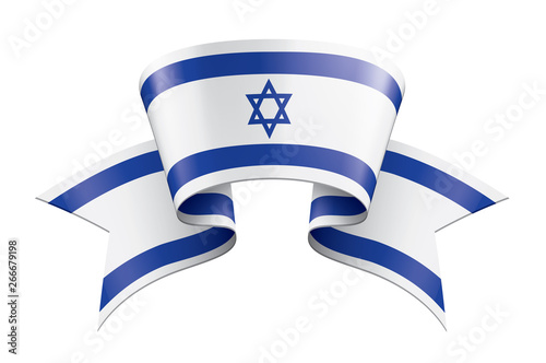Israel flag, vector illustration on a white background