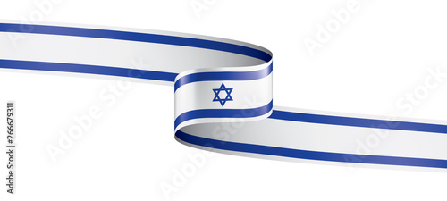 Israel flag, vector illustration on a white background