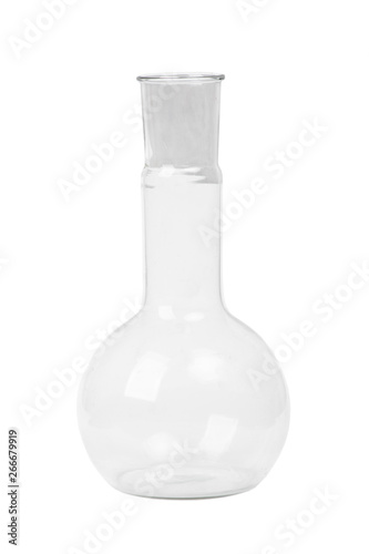 Empty chemical glass laboratory flask