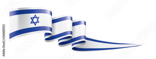 Israel flag, vector illustration on a white background