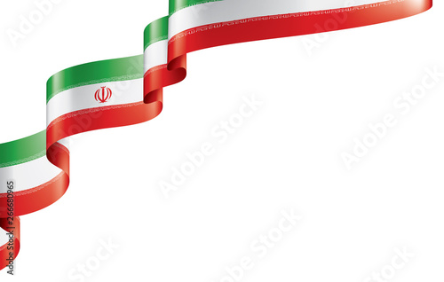 Iran flag, vector illustration on a white background