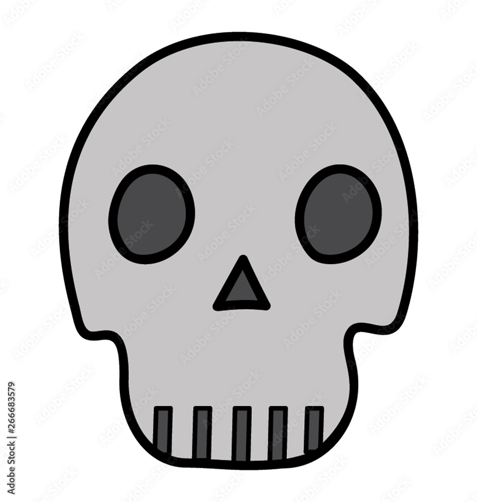 A human skull, doodle design icon A human skull, doodle design icon