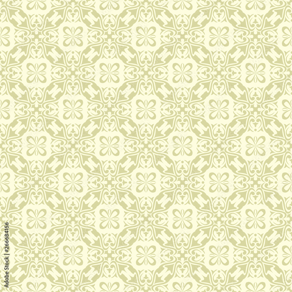 Floral seamless pattern. Olive green background Floral seamless pattern. Olive green background