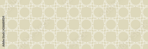 Geometric seamless pattern. White design on long olive green background