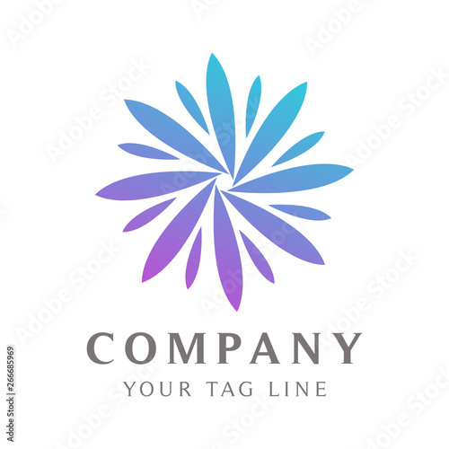 Abstract circular flower logo template for businesses in the fields of beauty  spa  health and the like