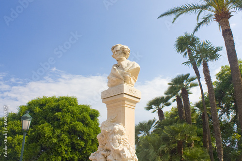Bust of french composer Hector Berlioz in Monte Carlo