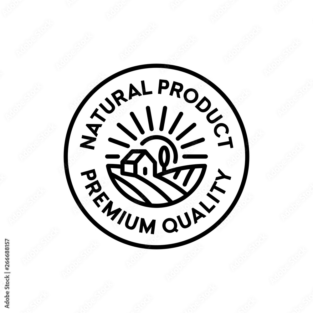 Vector Natural Product Icon Label