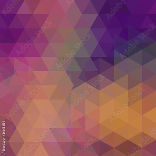 Triangle vector background. Can be used in cover design  book design  website background. Vector illustration. Brown  purple colors.