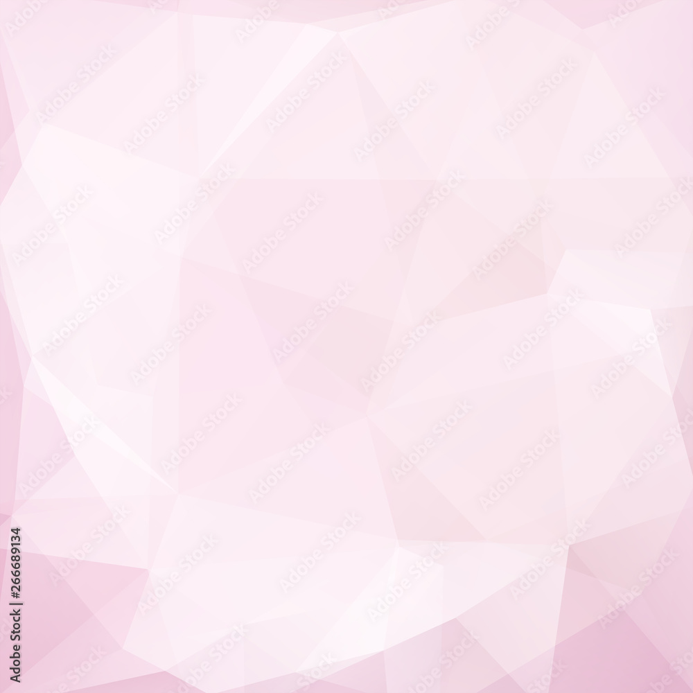 Obraz premium Background made of pastel pink, white triangles. Square composition with geometric shapes. Eps 10