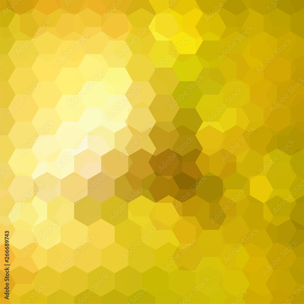 Abstract hexagons vector background. Yellow geometric vector illustration. Creative design template. Abstract hexagons vector background. Yellow geometric vector illustration. Creative design template.