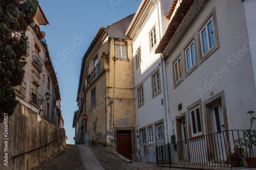 ancient street in a a european downtown
