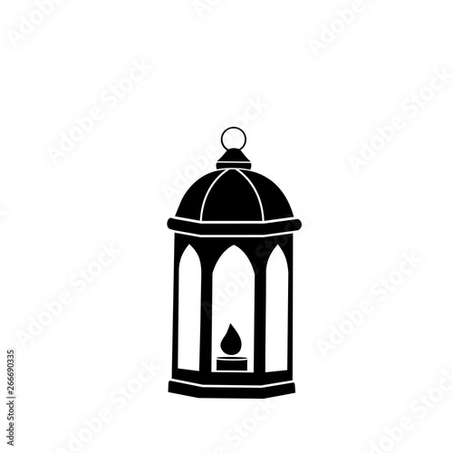 Arab lantern. The symbol of Ramadan. Vector icon