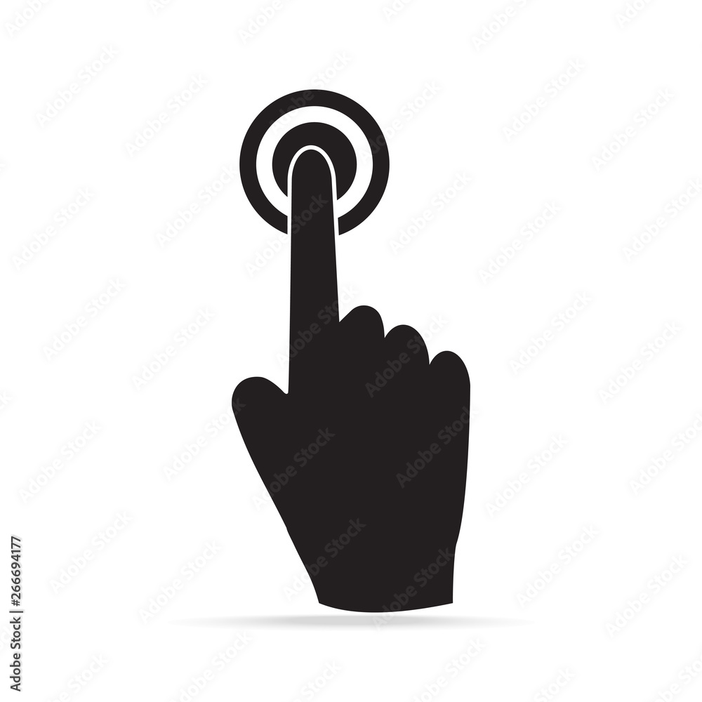 Obraz premium Hand click icon vector illustration