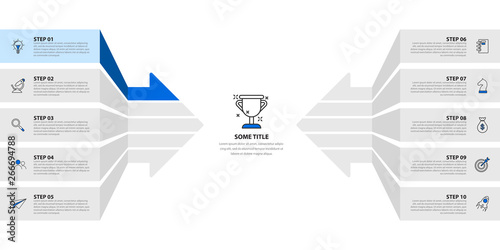 Infographic design template. Creative concept with 10 steps