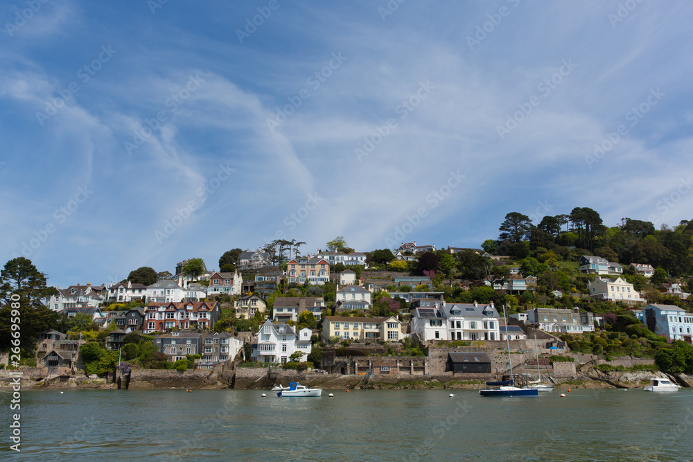 Dartmouth Devon with houses on the hillside England UK