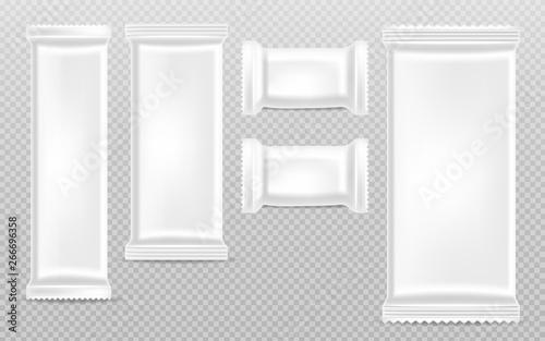 Chocolate bars empty templates collection Vector realistic. Product packaging...