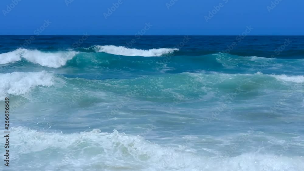 Sea waves at Algarve, Portugal Sea waves at Algarve, Portugal