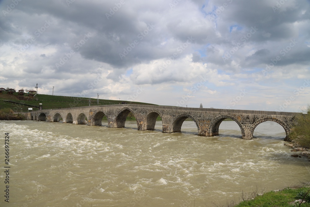 Historic Murat Bridge - Mus - Turkey 