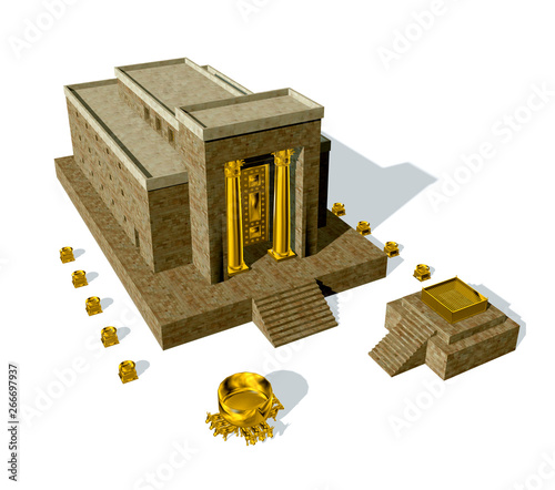 Принти на полотні King Solomon Temple isolated on white background